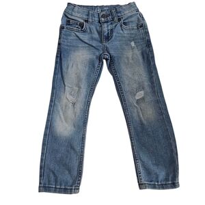 Distressed Blue Jeans